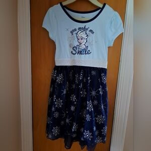 Disney White and Blue Frozen Sundress